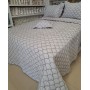 MİCRO SATEN ŞÖNİL İŞLEMELİ ÇİFT KİŞİLİK YATAK ÖRTÜSÜ SETİ GRİ 8696474231908